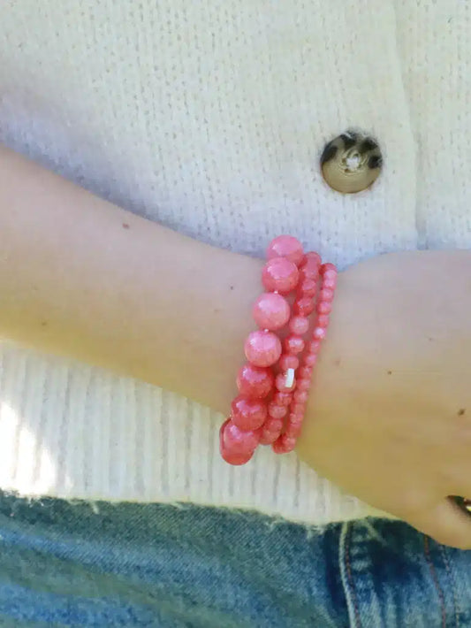 Soï - Petite Redstone Quartz Stretch Armbånd
