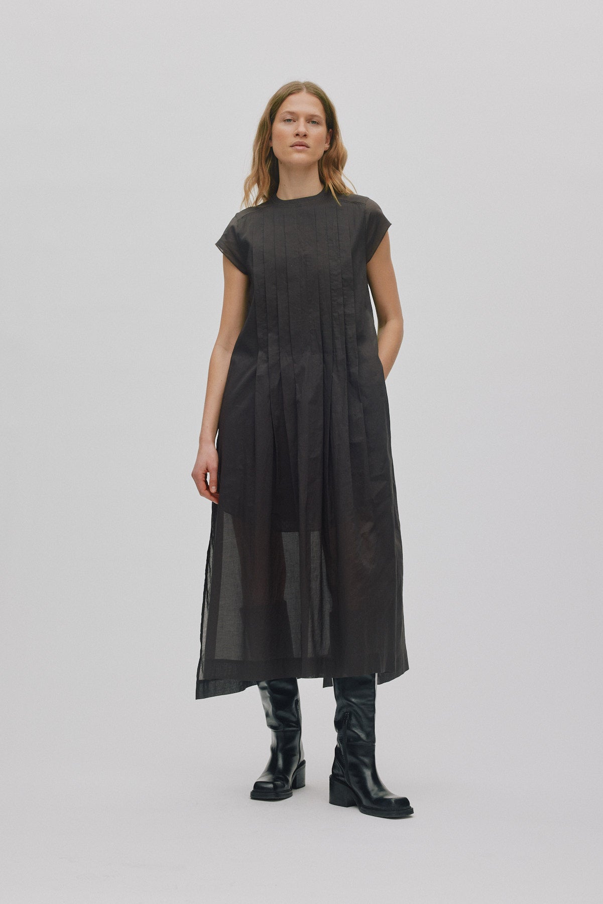 Rabens Saloner - Taya Multi Layer Long Dress, Bone