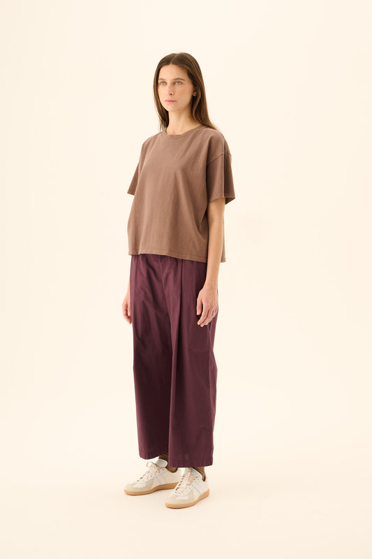 Rue De Tokyo - Pia GMTD Poplin Pants, Plum Purple