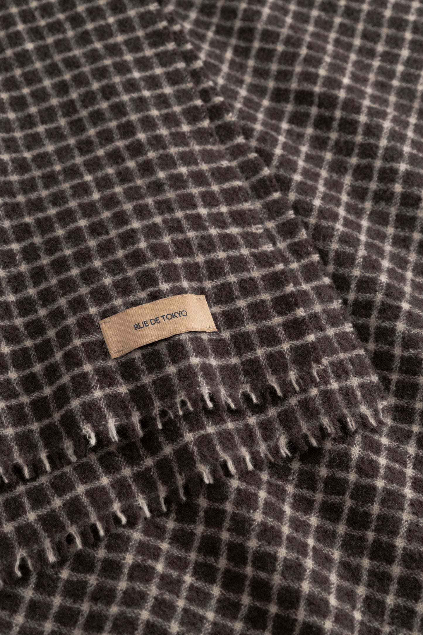 Rue de Tokyo - Aria Checked Scarf, Brown