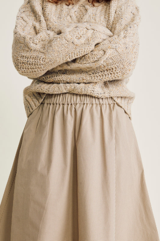 Nué Notes - Smith Skirt, Caramel Check