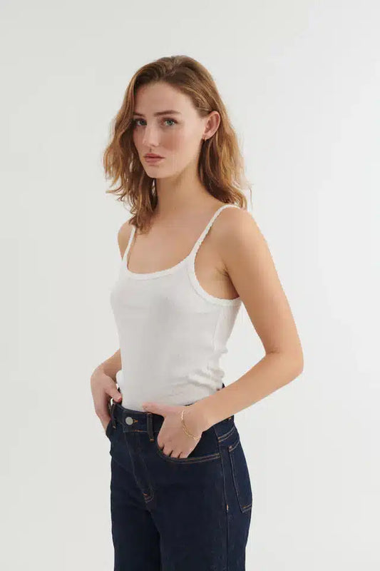 Basic Apparel - Arense Strap Top, White