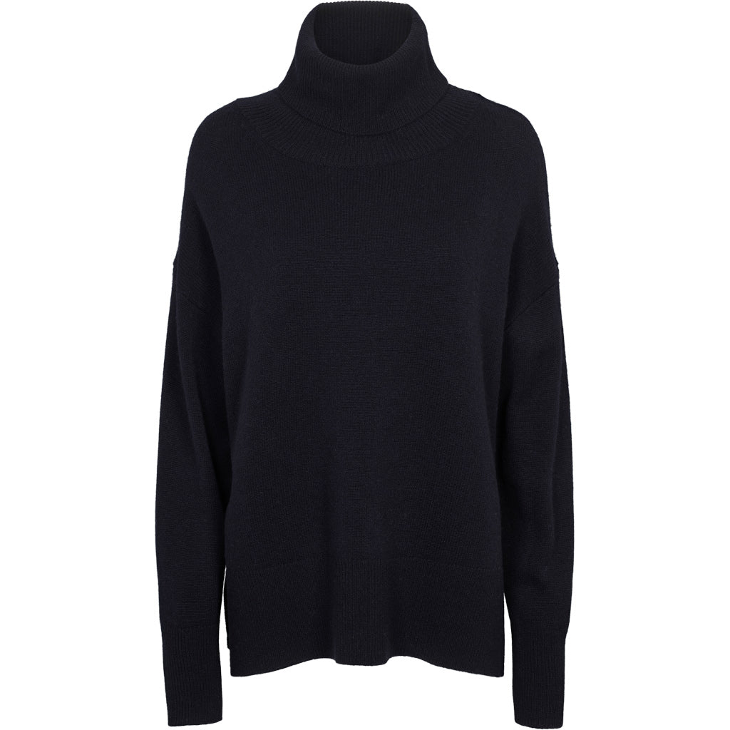 Basic Apparel - Liz T-Neck Sweater, Navy