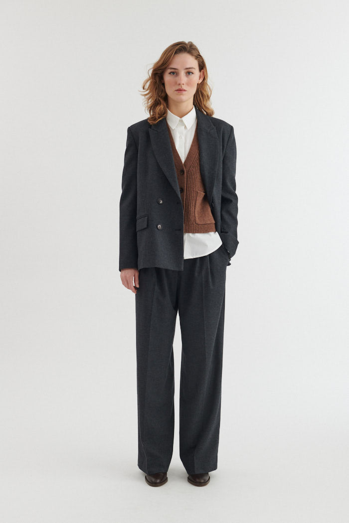 Basic Apparel - Radi Blazer, Blackened Pearl/Black
