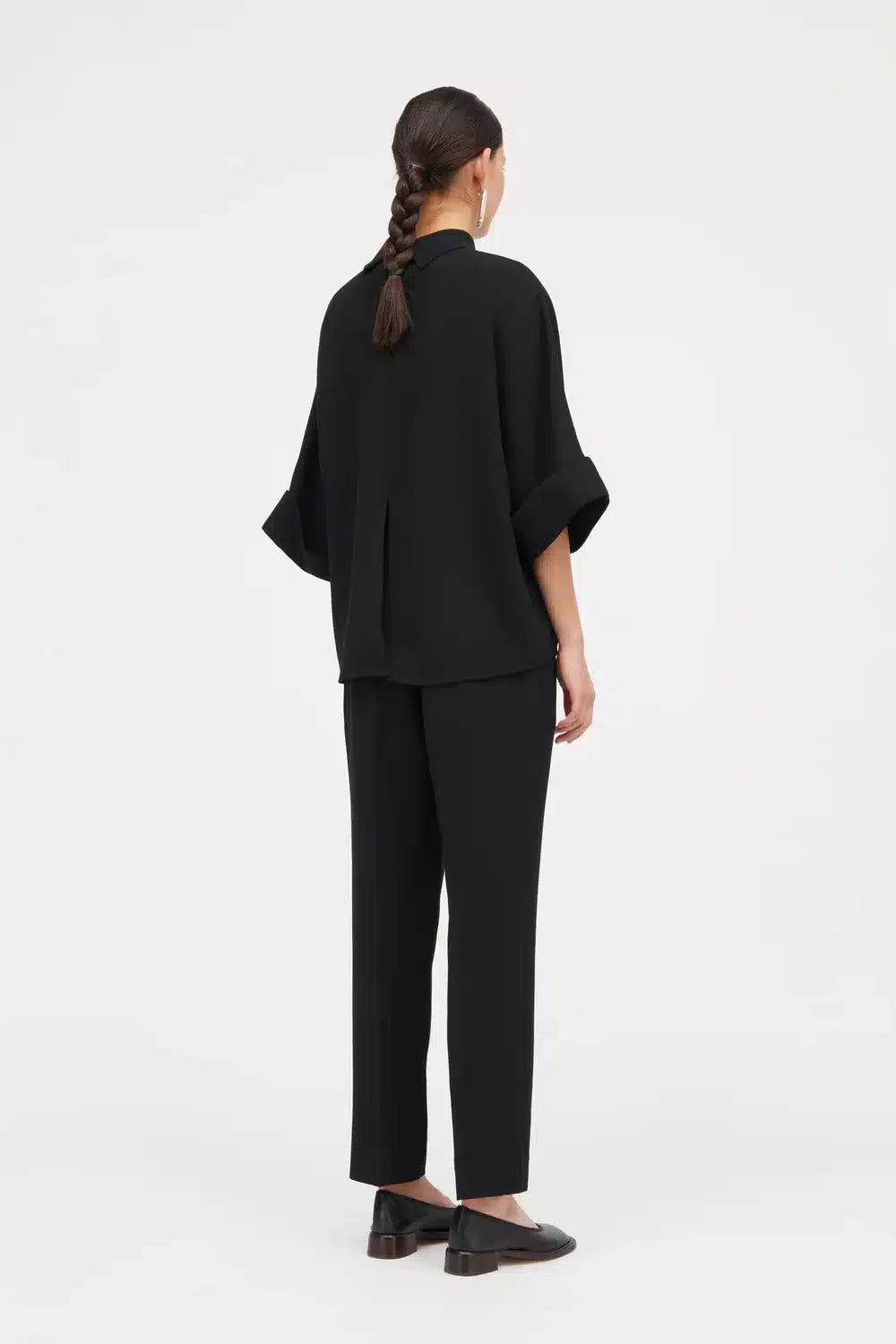 MKDT - Bailee Crepe Georgette Blouse, Black
