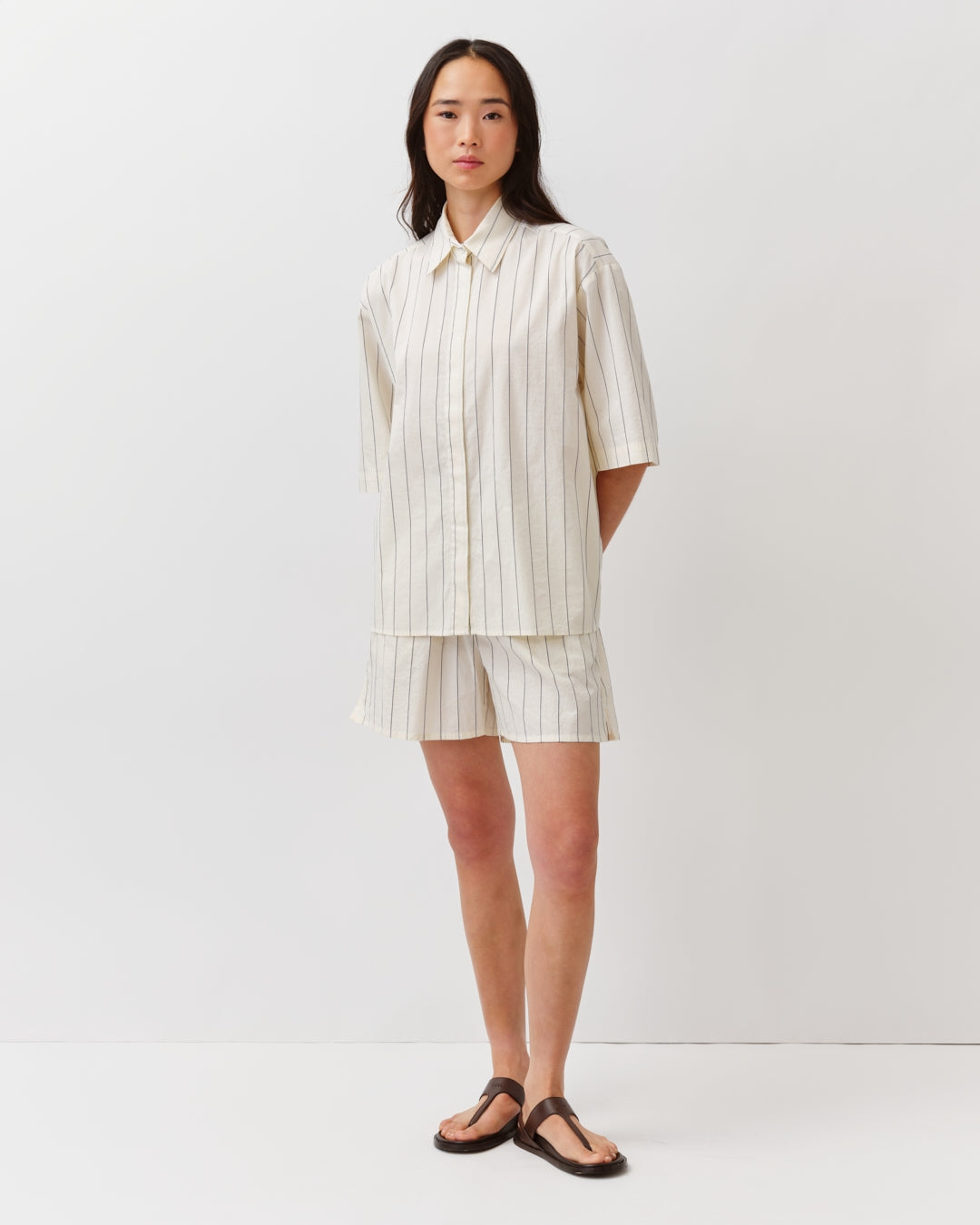 Diega - Cabessa Shirt, Ecru/Blue