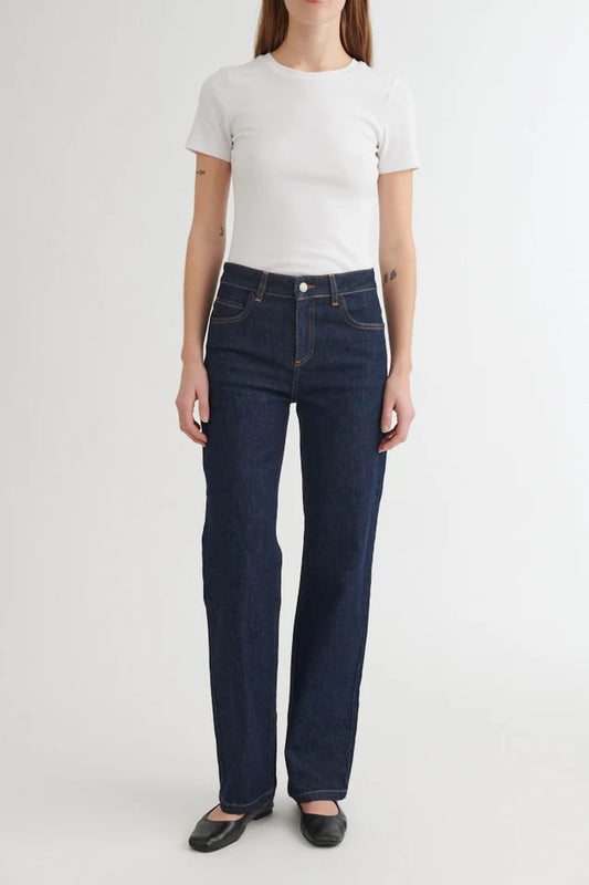 Basic Apparel - Elisa Rinse Wash Jeans, Raw Denim