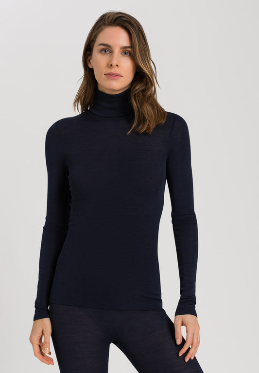 Hanro - Turtleneck Wool/Silk, Black