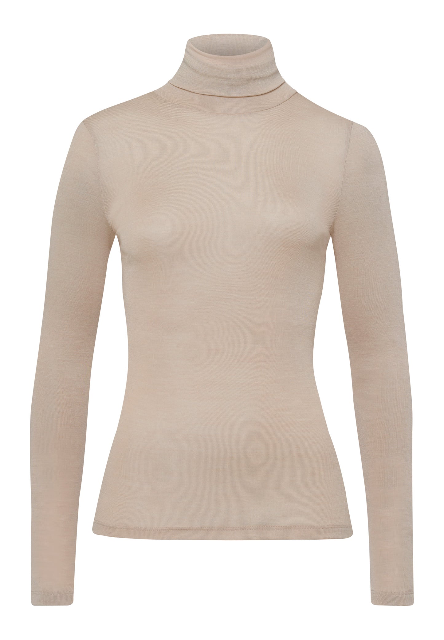 Hanro - Turtle-Neck Wool/Silk, Safari