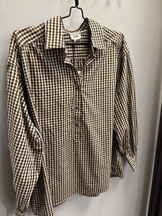 Diega - Calbiza Shirt, Kaki/Ecru/Blue