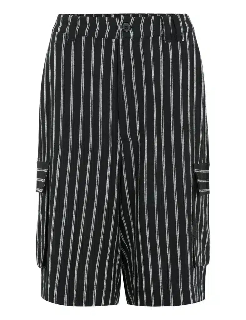 Esmé Studios - ESKasia Shorts, Black Pinstripe