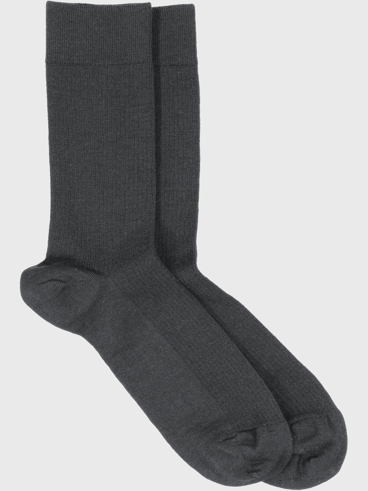 Mrs. Hosiery - Mrs Merino Fine Crew Sock, Dark Grey