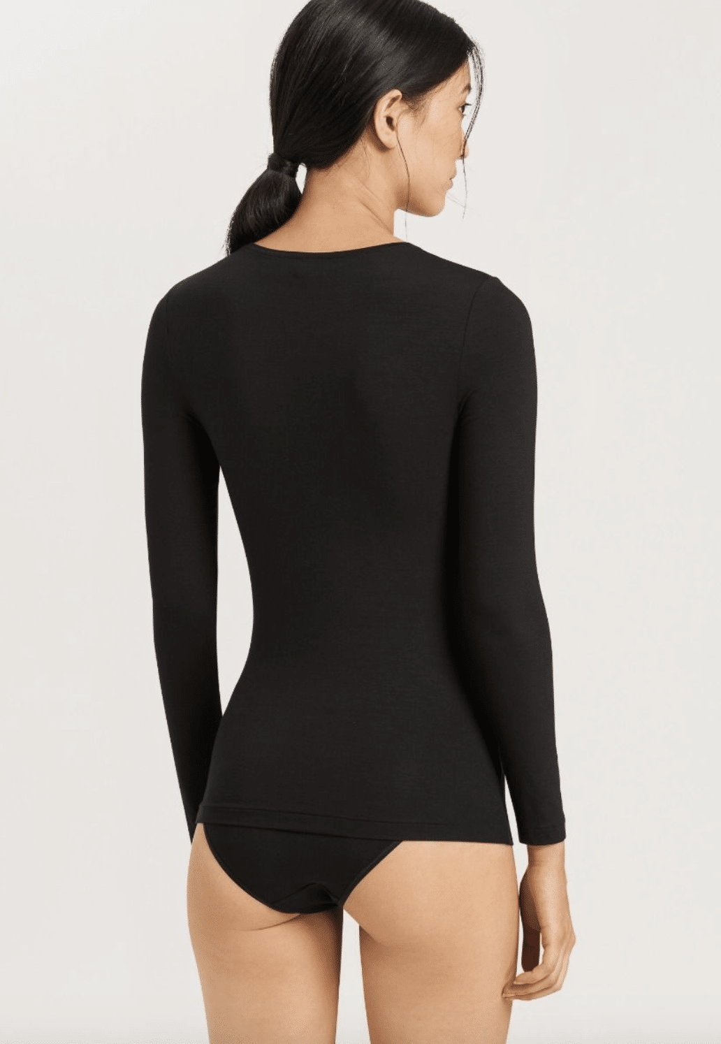 Hanro - Long Sleeve Top Soft Touch, Black
