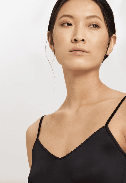 Hanro - Spaghetti Top Satin Deluxe, Black