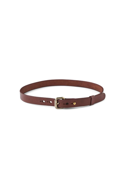 Rabens Saloner - Adelka Leather Slim Belt, Dark Brown