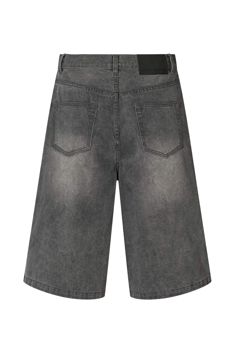 Rabens Saloner - Adelin Grey Denim Shorts, Washed Grey
