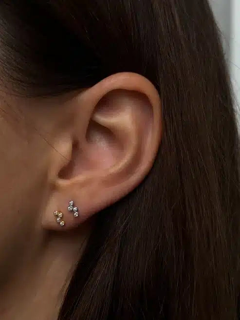 Pico Copenhagen - Alice Crystal Studs Ørestik - Silver