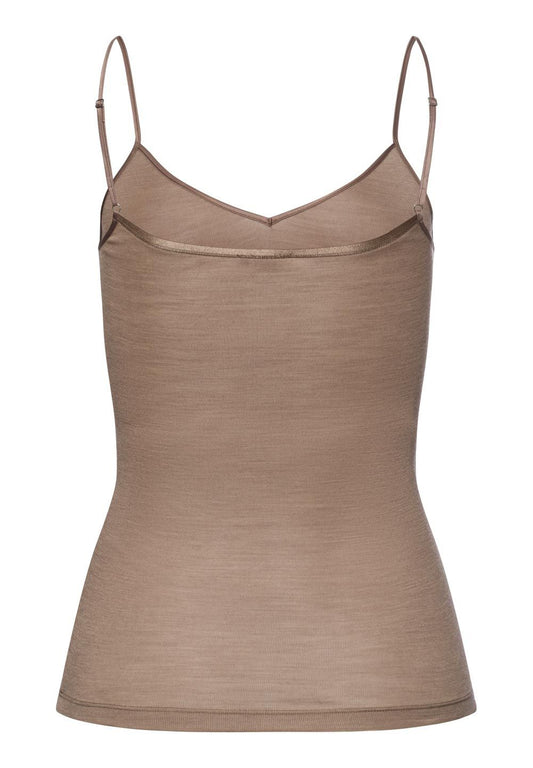 Hanro - Spaghetti Top Wool/Silk, Taupe