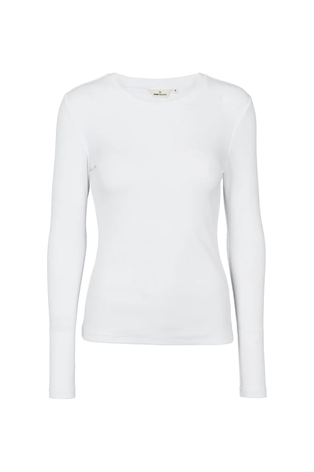 Basic Apparel - Ludmilla LS Tee, Bright White