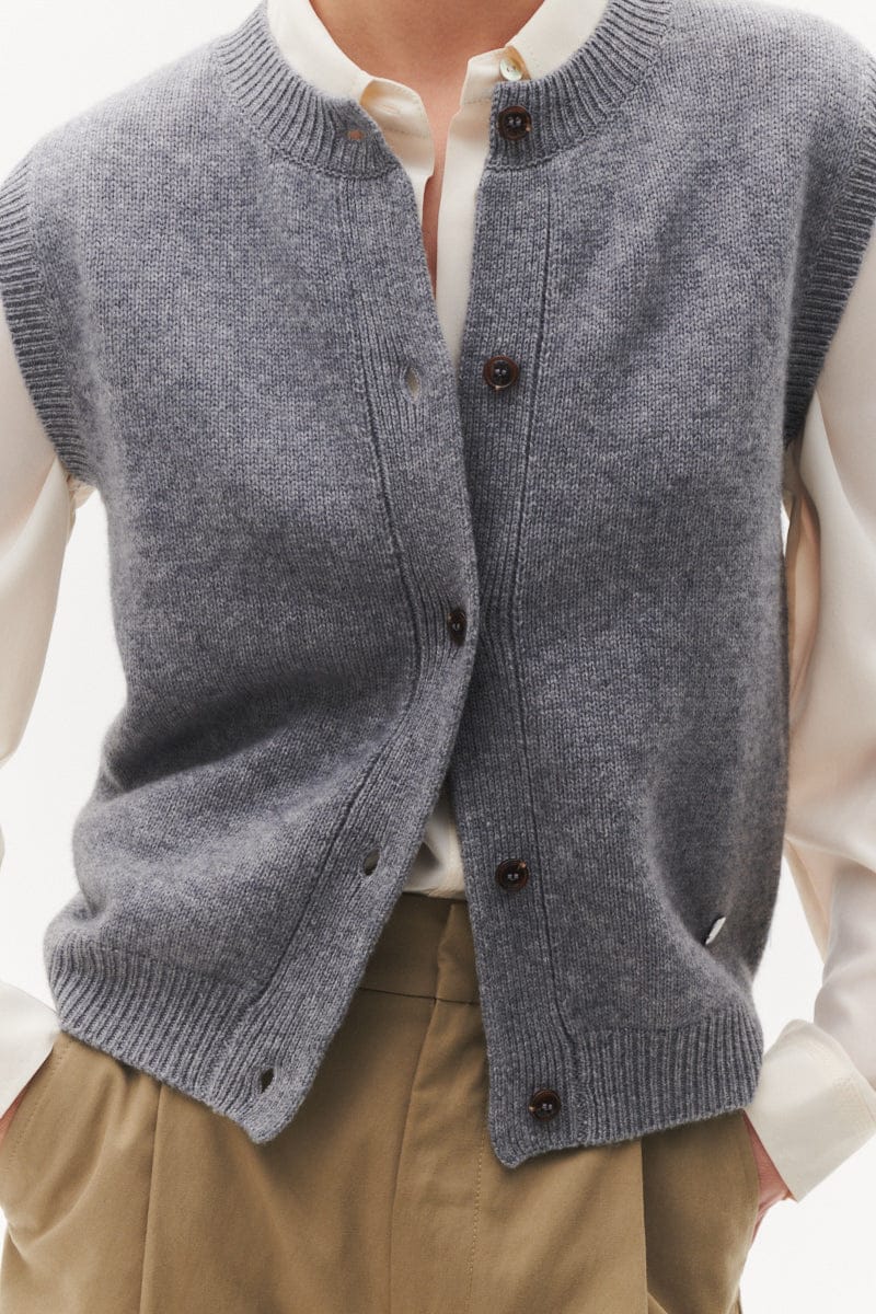 Beta Studios - Mercedes Vest, Grey Melange