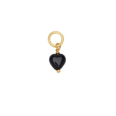 Pico Copenhagen - French Mini Heart Vedhæng, Black