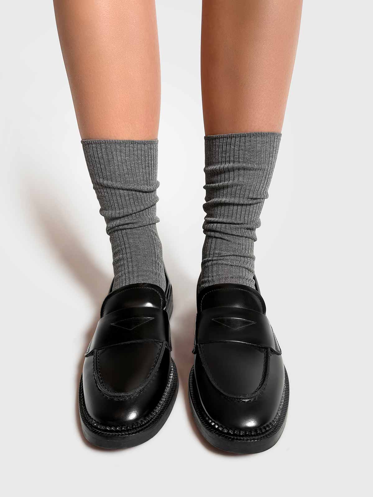 Mrs. Hosiery - Supreme Sock, Dark Grey