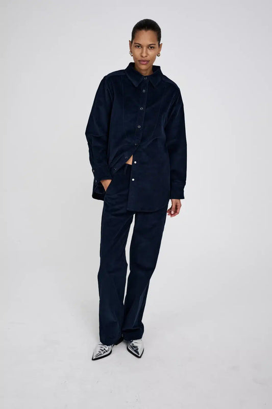 Rabens Saloner - Paia Baby Corduroy Shirt, Navy