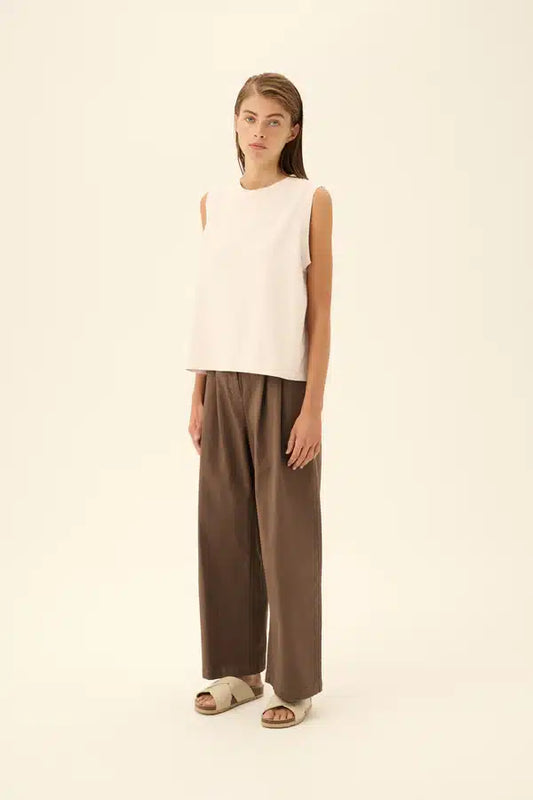 Rue De Tokyo - Prudie Twill Pants, Malt Brown