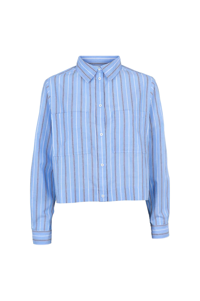 Basic Apparel - Siba Shirt, Frozen Fjord/Bright White/Sky Capitain