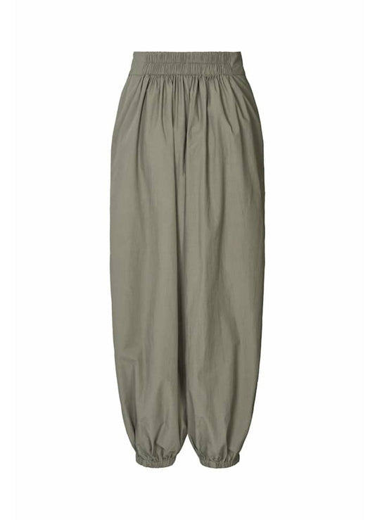 Rabens Saloner - Iridi Poplin Gathered Pants, Asphalt