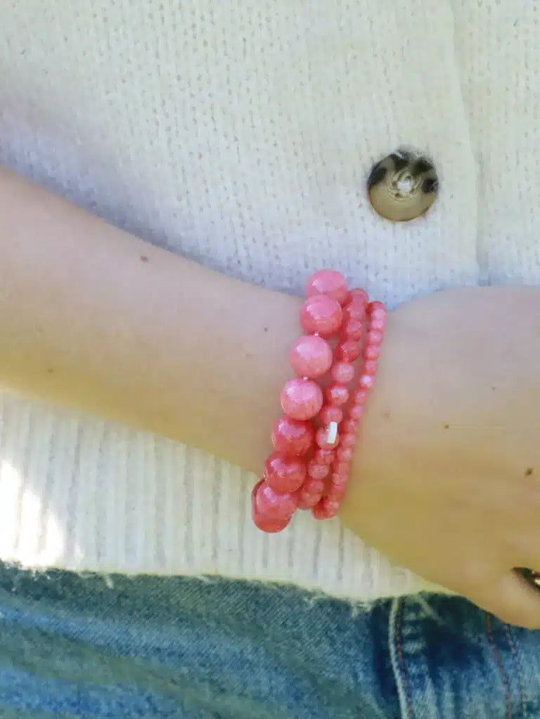 Soï - Petite Redstone Quartz Stretch Armbånd