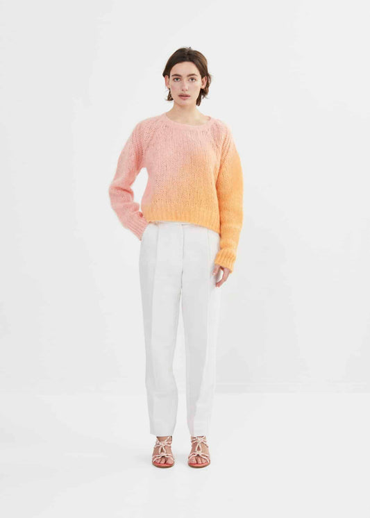 Rabens Saloner - Helen Linen Tailoring Easy Pant, Chalk