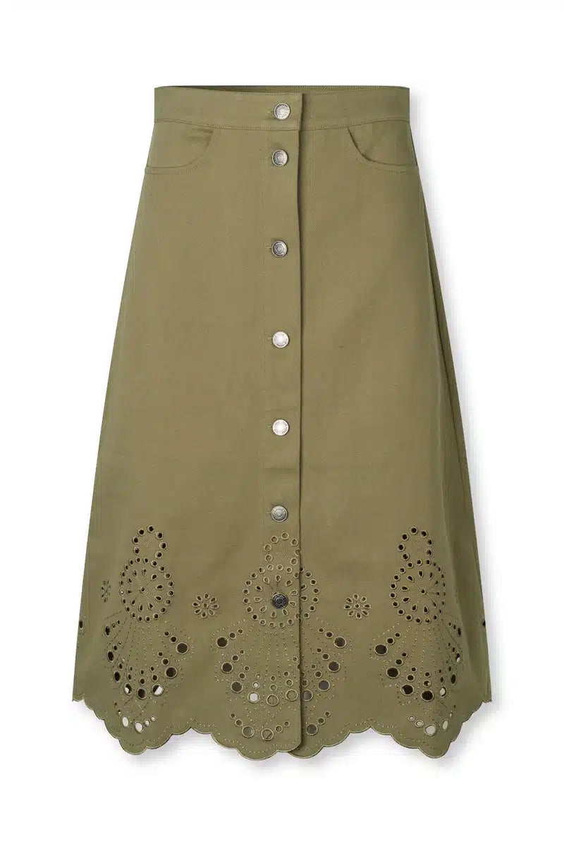 Nué Notes - Burbank Skirt, Army