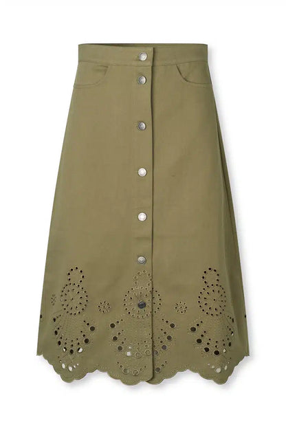 Nué Notes - Burbank Skirt, Army