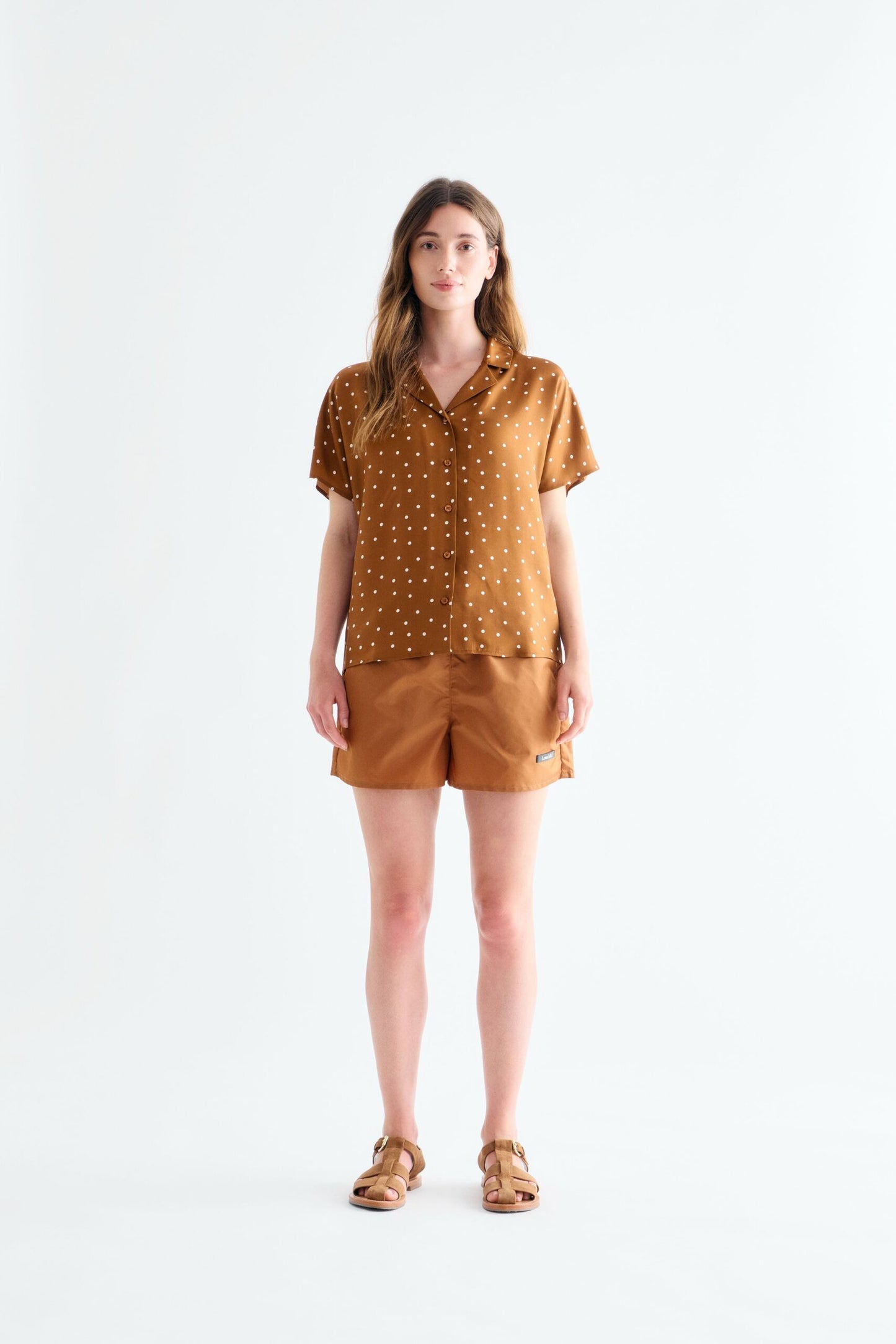 Lovechild 1979 - Birna Blouse, Dot Print Caramel