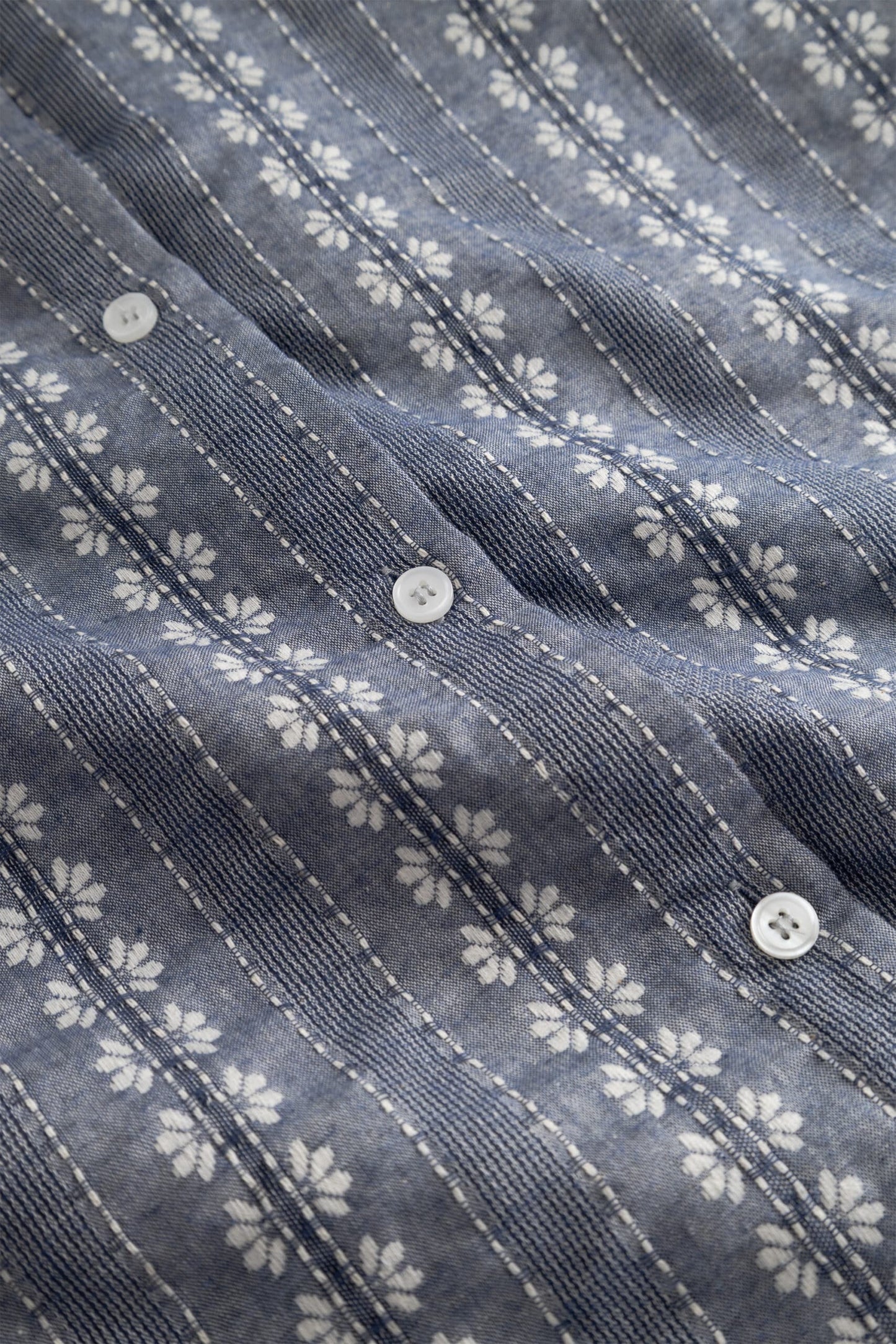 Nué Notes - Benicia Shirt, Chambray Stripe