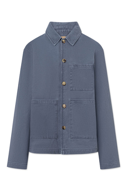 Rue De Tokyo - Cameron Faded Twill Jacket, Soft Blue