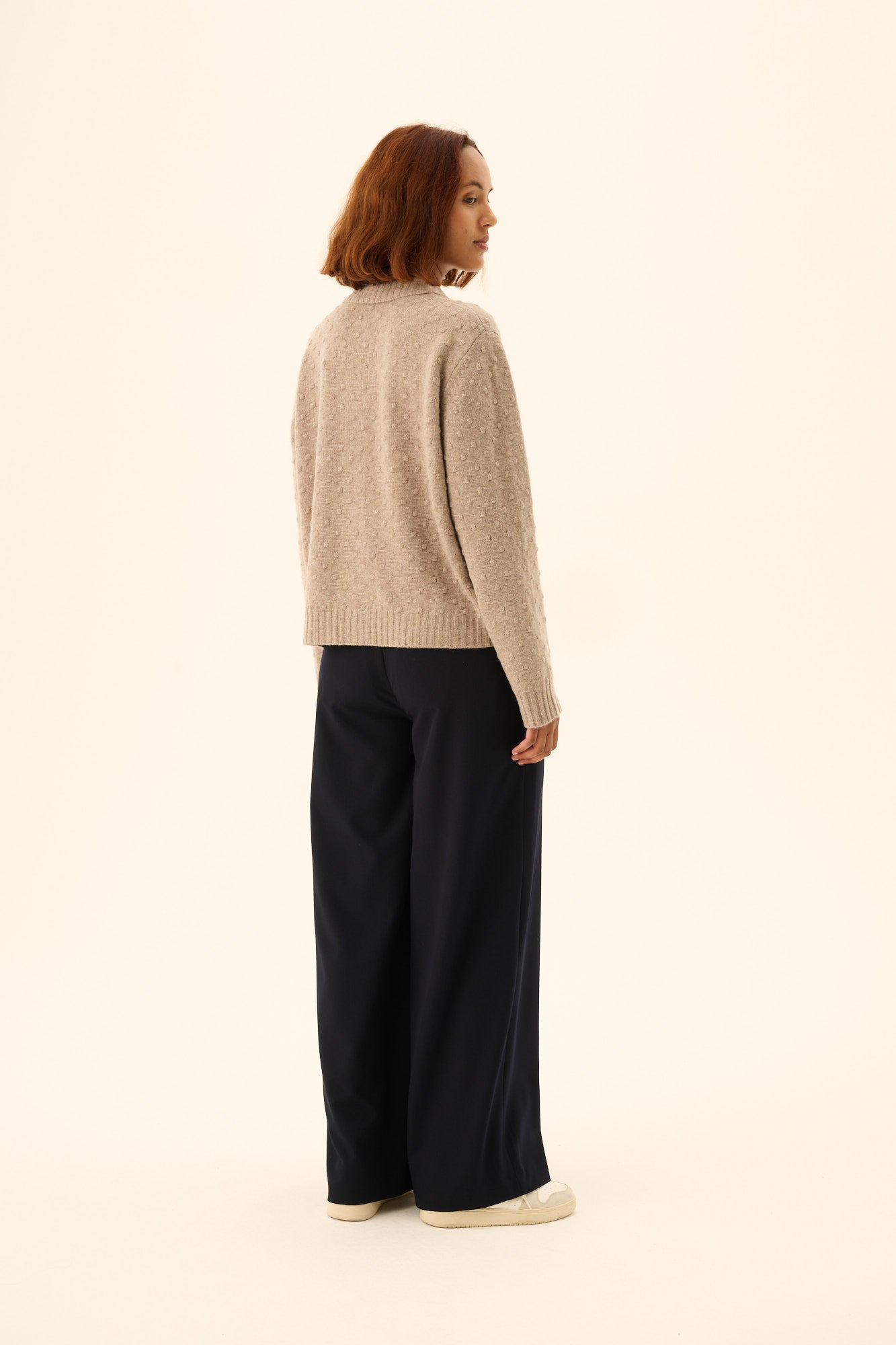 Rue De Tokyo - Kian Merino Cardigan, Taupe Melange
