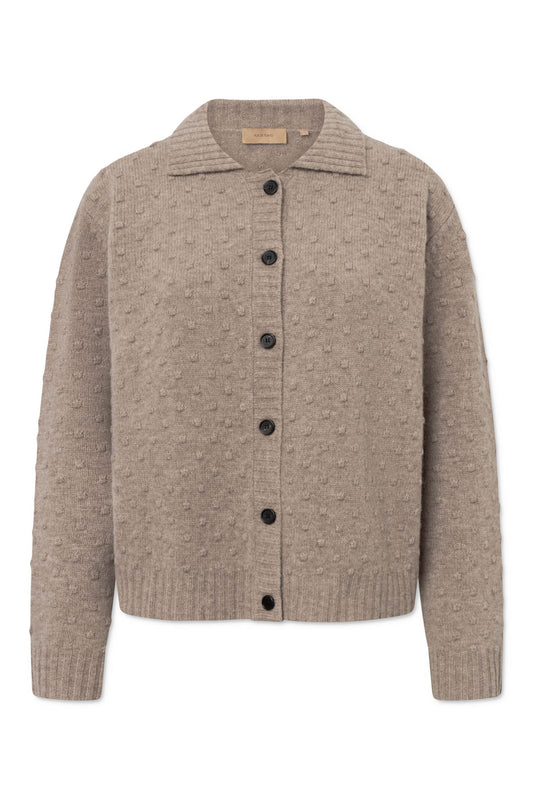Rue De Tokyo - Kian Merino Cardigan, Taupe Melange