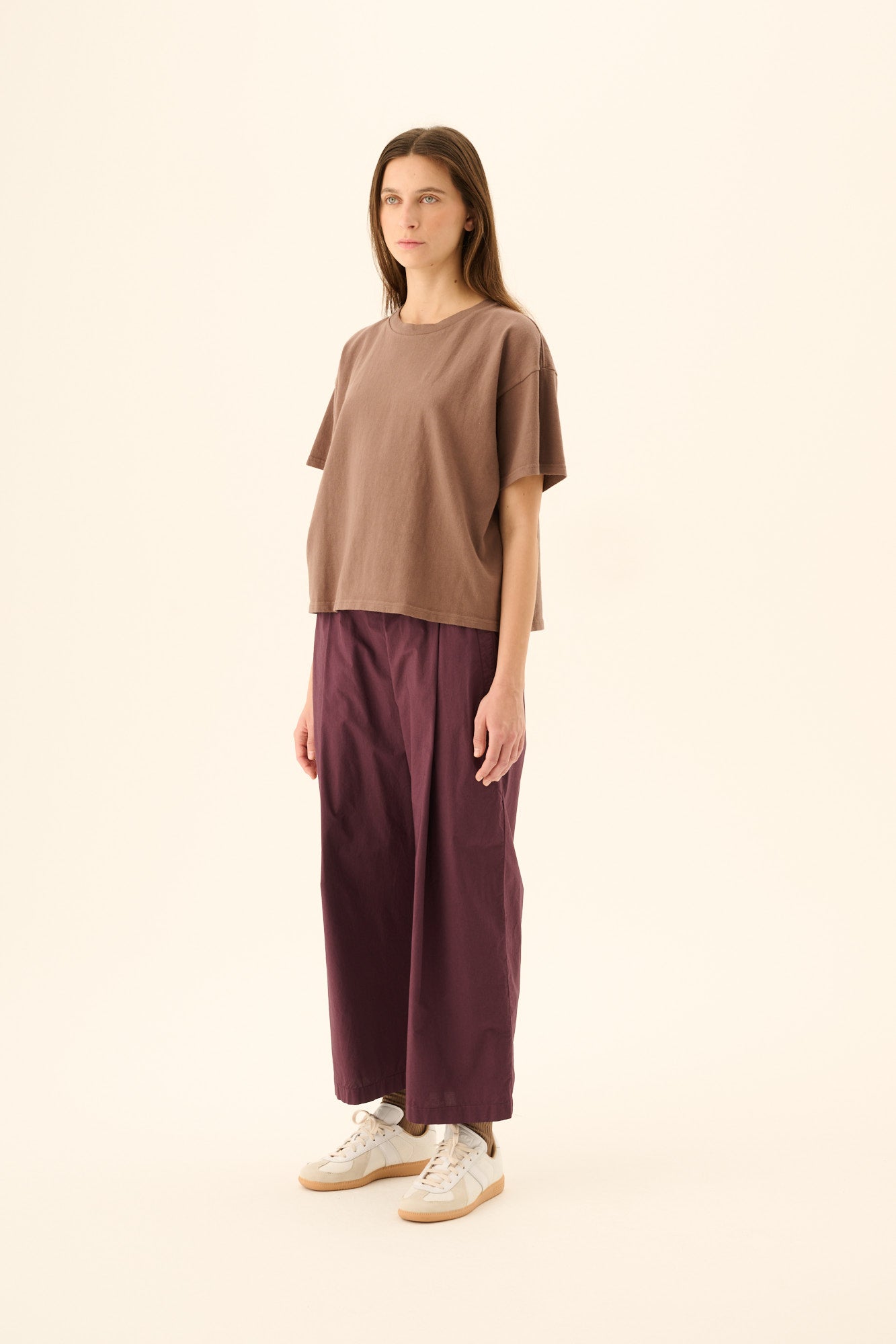 Rue De Tokyo - Pia GMTD Poplin Pants, Plum Purple