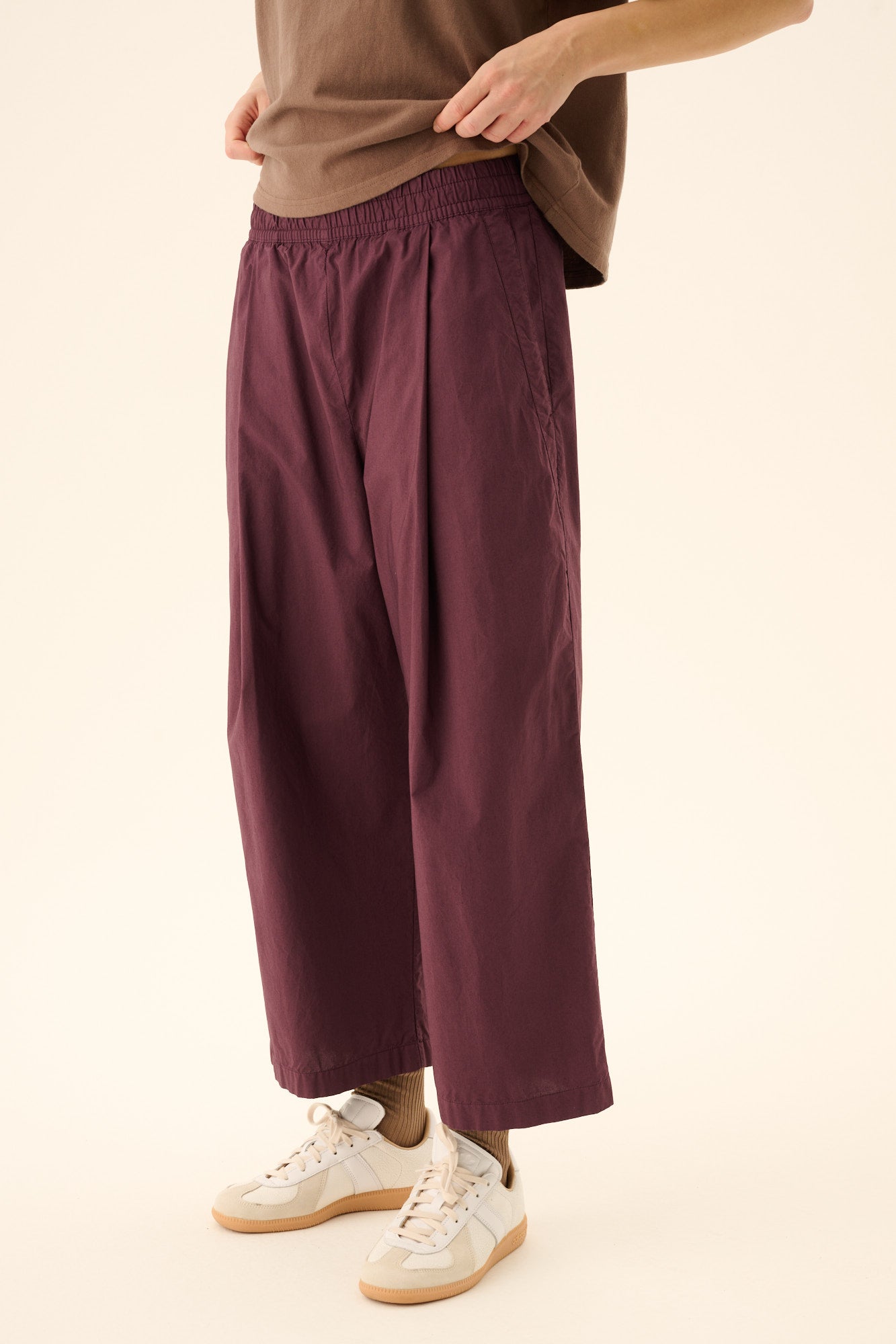 Rue De Tokyo - Pia GMTD Poplin Pants, Plum Purple