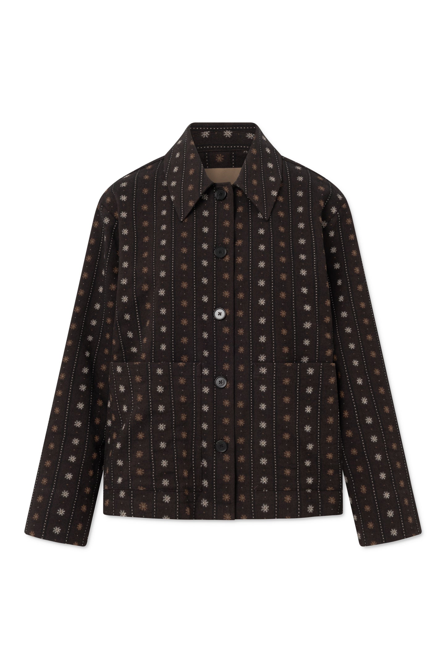Rue De Tokyo - Cecily Flower Stripe Jacket, Brown