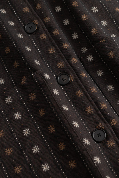 Rue De Tokyo - Cecily Flower Stripe Jacket, Brown