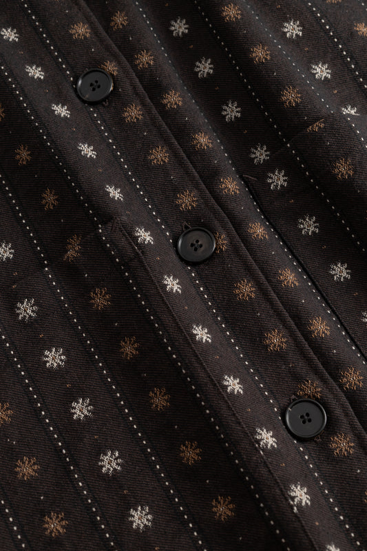 Rue De Tokyo - Cecily Flower Stripe Jacket, Brown