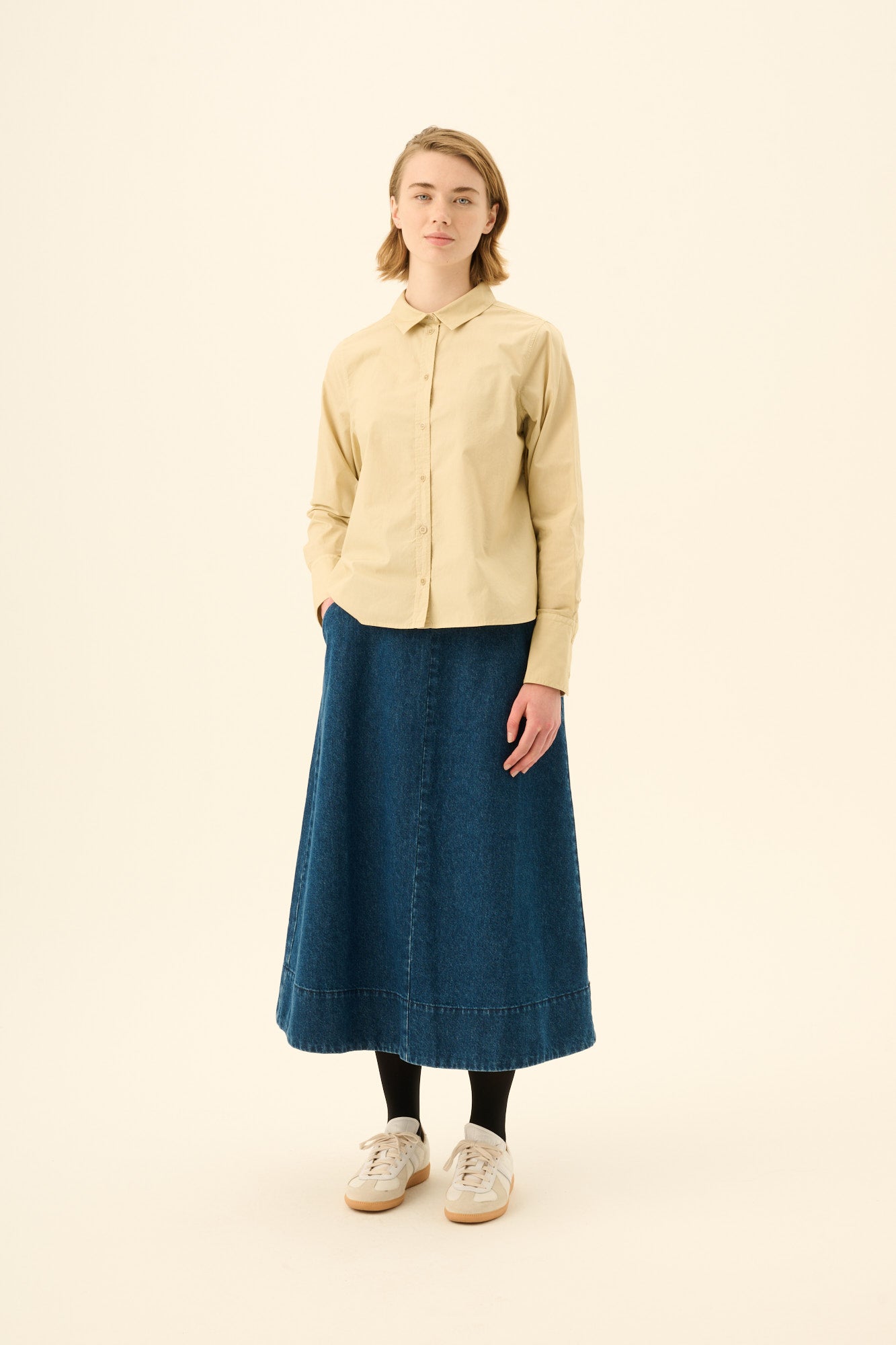 Rue De Tokyo - Pryma Denim Skirt, Maliblue