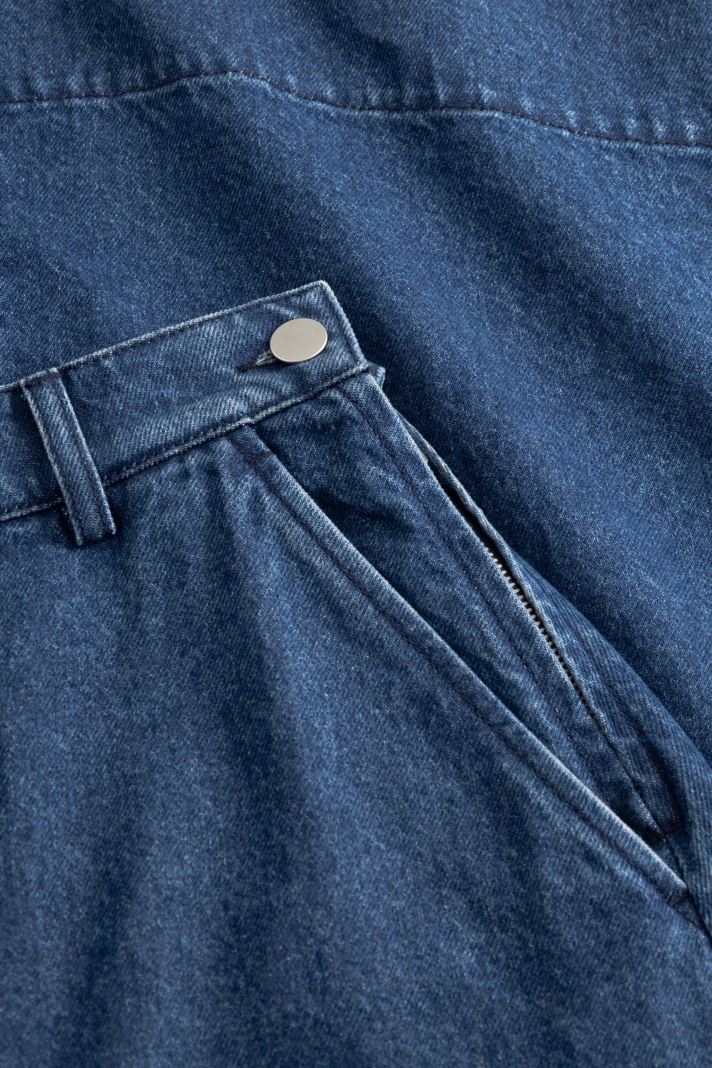 Rue De Tokyo - Pryma Denim Skirt, Maliblue