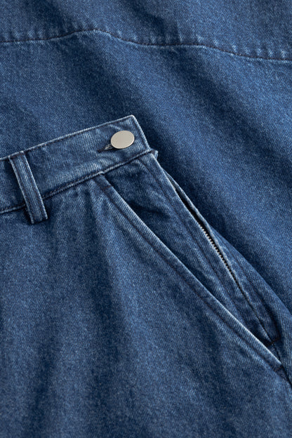 Rue De Tokyo - Pryma Denim Skirt, Maliblue