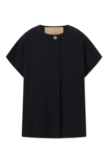 Rue de Tokyo - Cirocco Wool Viscose Vest, Black