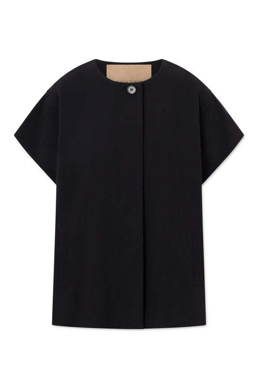 Rue de Tokyo - Cirocco Wool Viscose Vest, Black