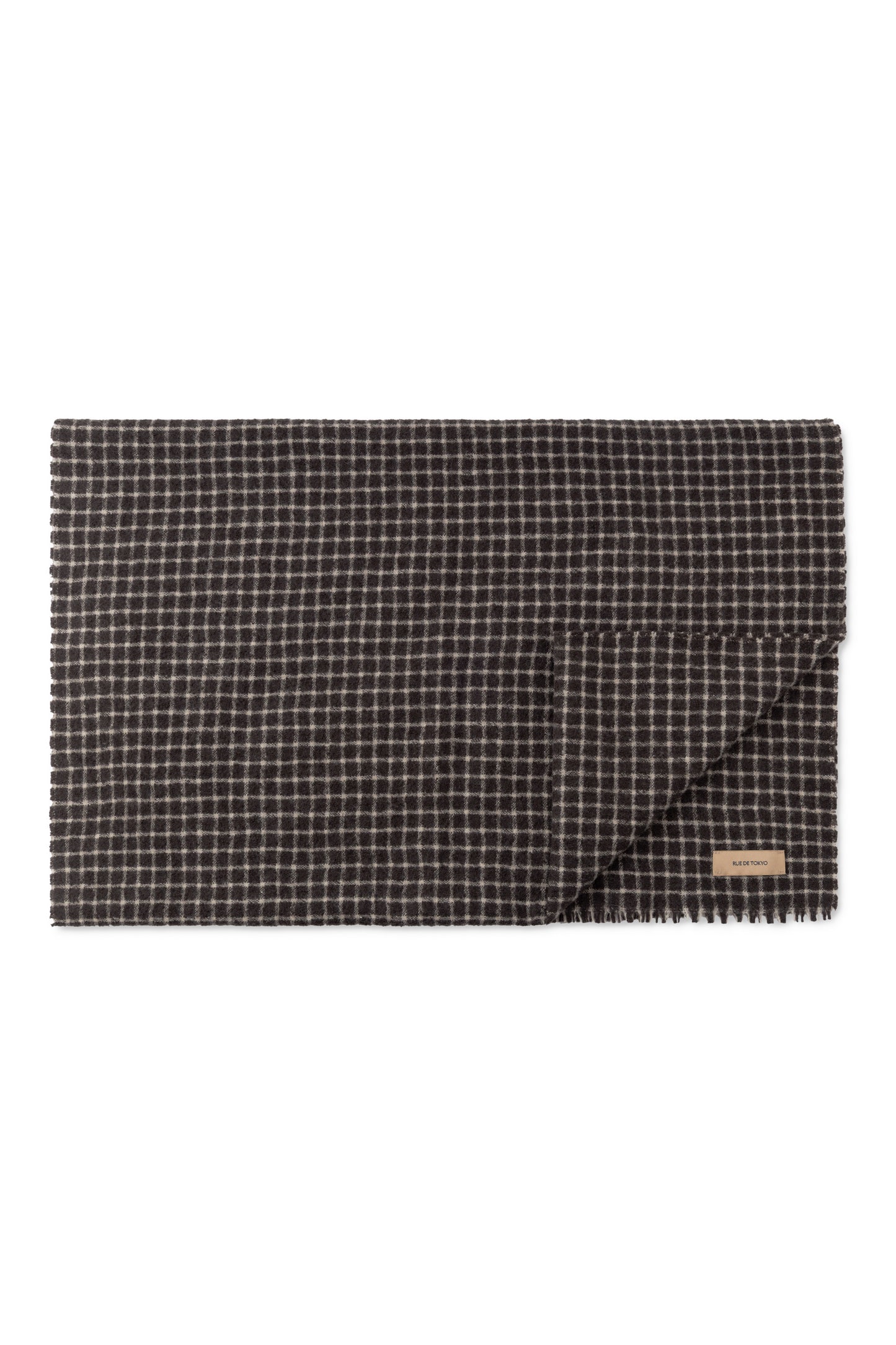 Rue de Tokyo - Aria Checked Scarf, Brown